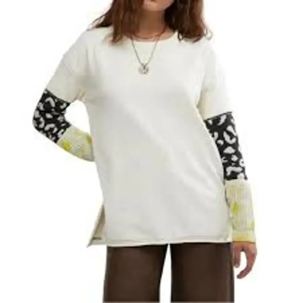 NWT Free People S M Tiger Style Cuff Sweater